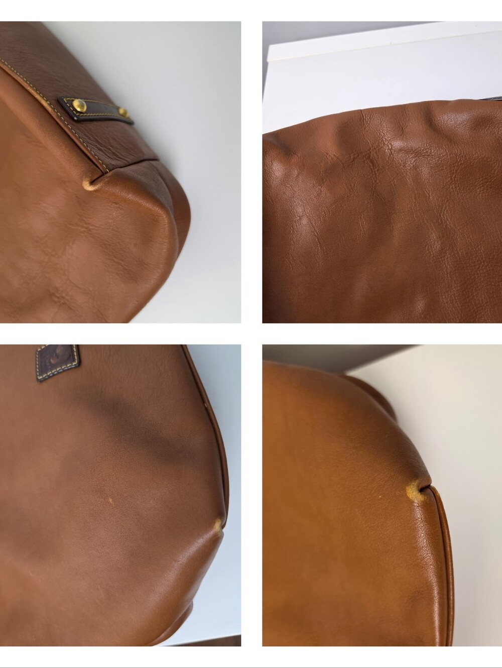 Dooney & Bourke Brown Leather Hobo Shoulder Bag Large Red Lining - Picture 15 of 16